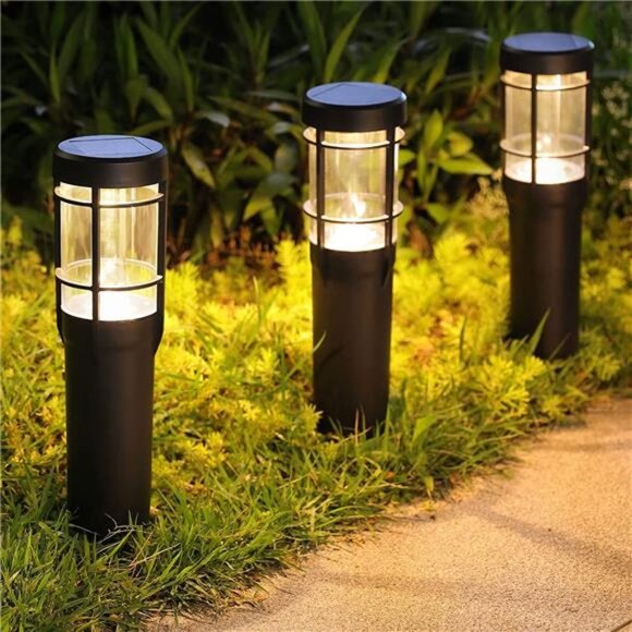 Solar Pathway Lights, 6 Pack Solar Outdoor Lights Up to 14 Hrs Warm White Solar - Picture 1 of 6